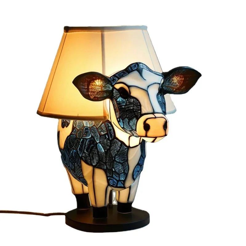 Animal Cow Resin Table Lamp