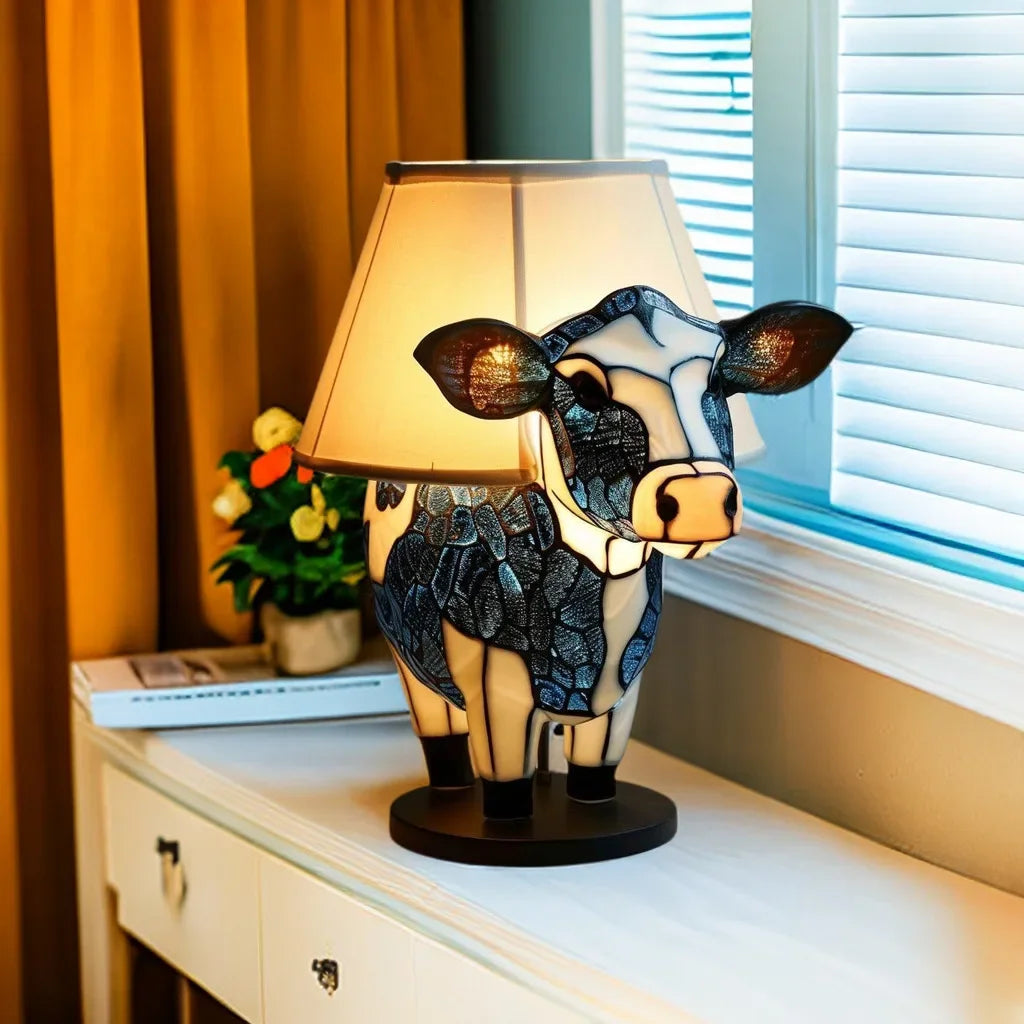 Animal Cow Resin Table Lamp