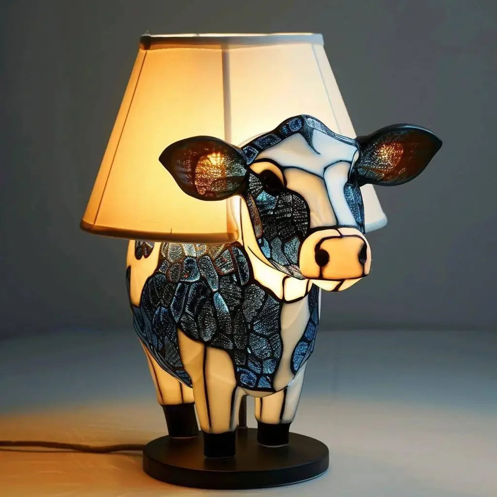 Animal Cow Resin Table Lamp